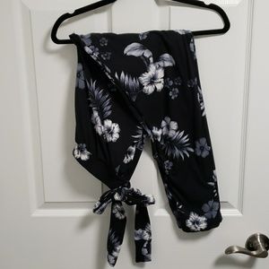 Poly Brushed Floral Semi Harem Pants